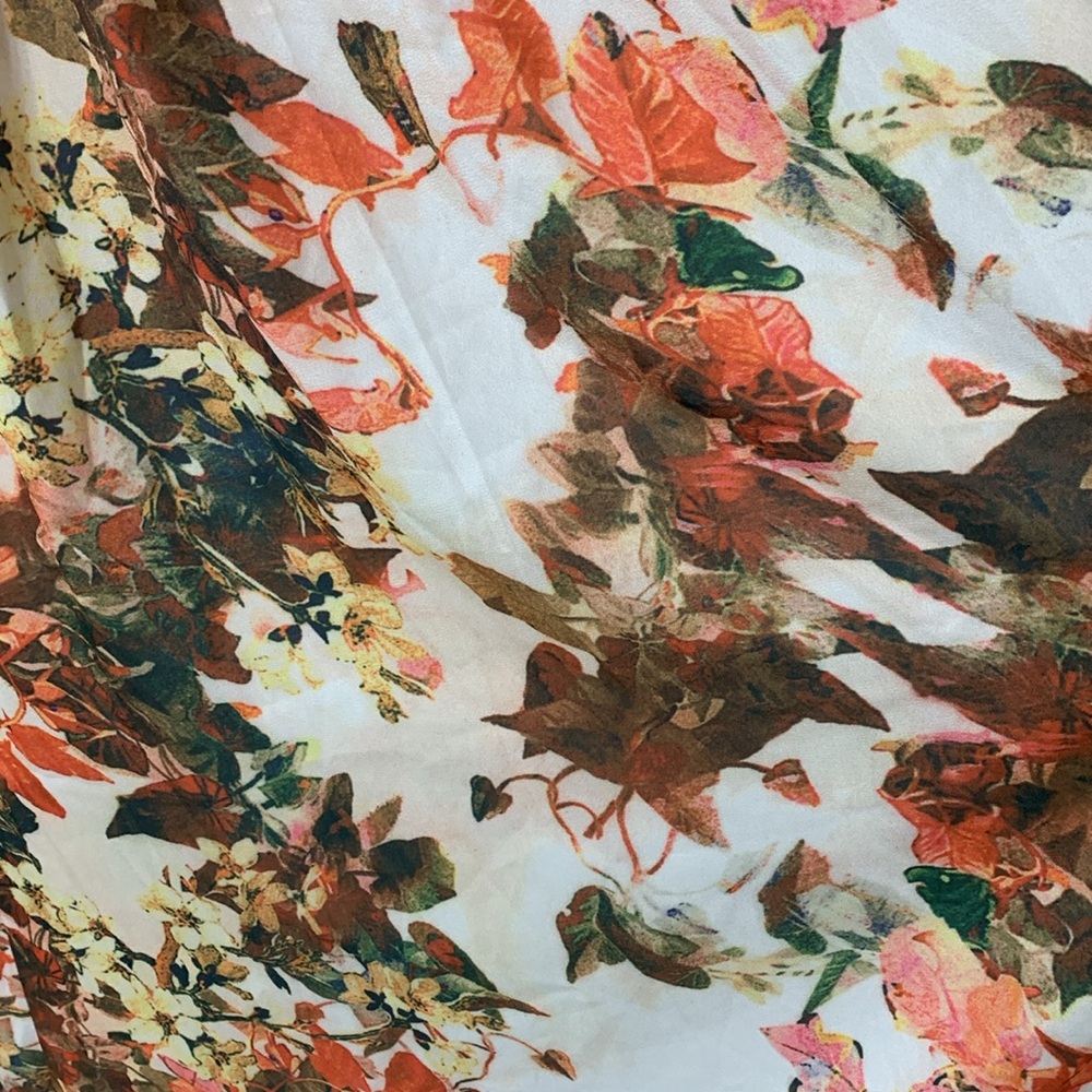 🌷3 for$25🌷PrettyLittleThing, US 4, Orange Yellow & Brown Floral Maxi Dress, NWT - Picture 5 of 10